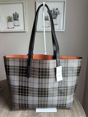 Coach Box Program Black Multi Plaid Print Highline